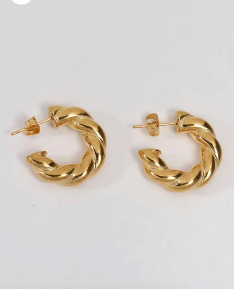 Dainty Twist Hoops