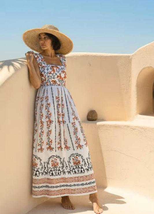 Maya- Ivory Floral Maxi