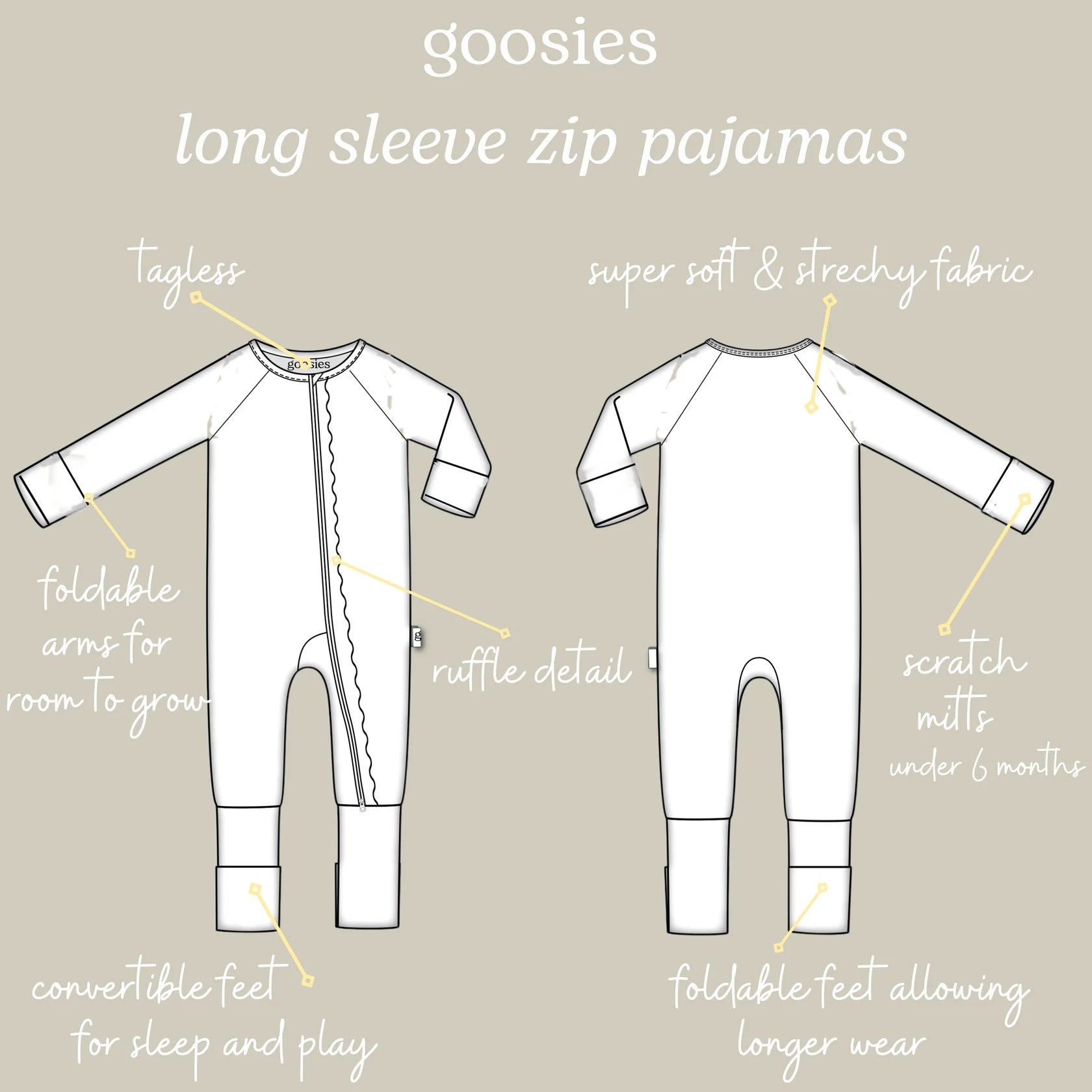 Long Sleeve Zip Pj- Bluebonnets