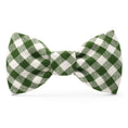 Load image into Gallery viewer, Mini Gingham Hunter Green Dog Bow Tie

