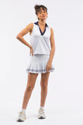 Load image into Gallery viewer, The Bryce Top- White/Navy
