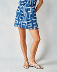Load image into Gallery viewer, Pleated Mini Skirt- Coastal Line Print
