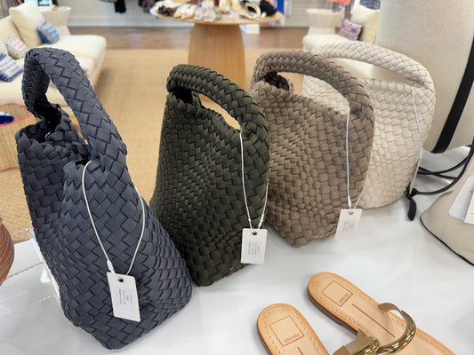 Woven Crossbody Tote w/ Cosmetic Pouch