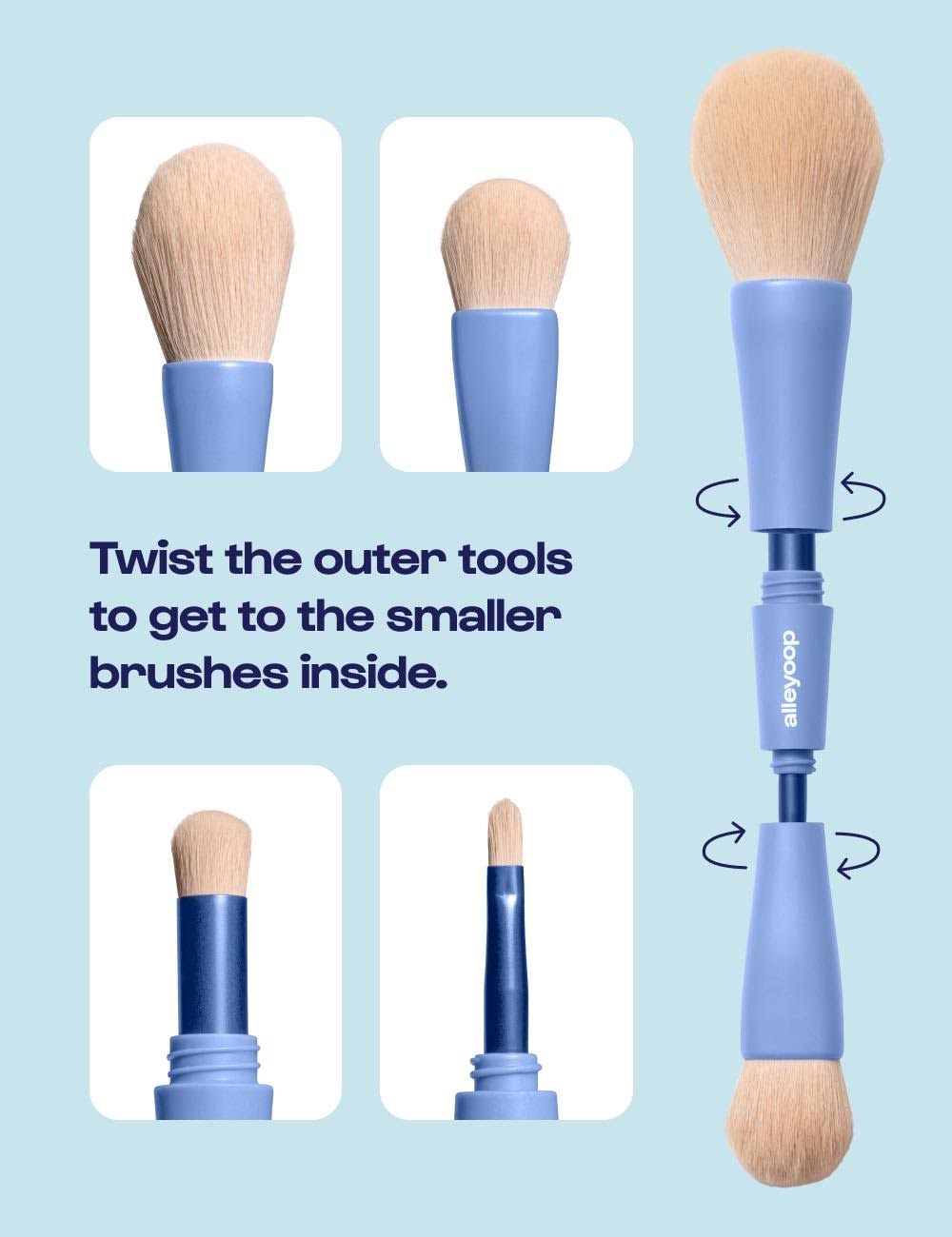 Overachiever- 4 in 1 makeup brush