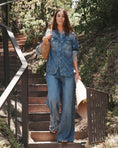 Load image into Gallery viewer, Lounge Denim Pant- Indigo
