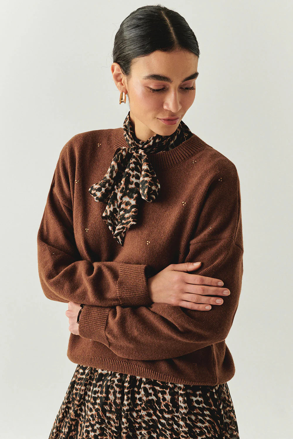 Emmeline Crew Neck Wool Sweater