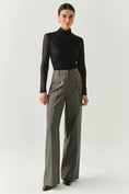 Load image into Gallery viewer, Drew Draped Mesh Turtleneck Blouse
