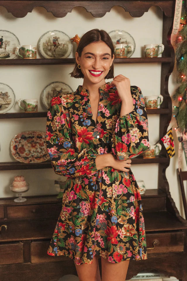 The Hazel Dress - Midnight Petals