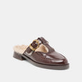 Load image into Gallery viewer, Harlah Plush Flats I Chocolate Leather
