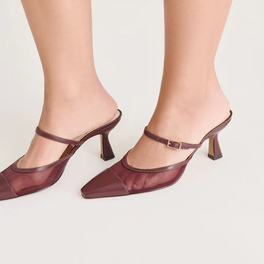 Loyd Heels- Burgundy Mesh