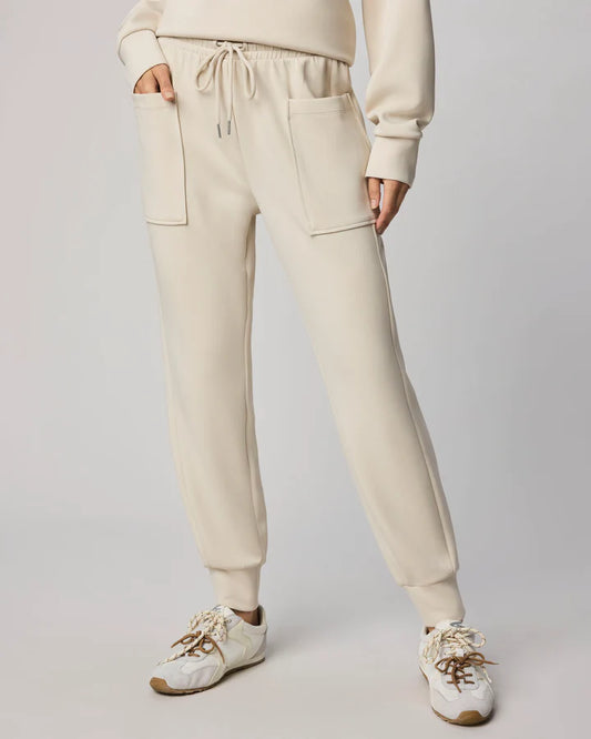 Quarter Zip Sweatshirt- Pale Oak