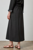 Load image into Gallery viewer, Drawcord Paneled Skirt-Black
