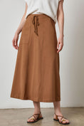 Load image into Gallery viewer, Drawcord Paneled Skirt-Toffee

