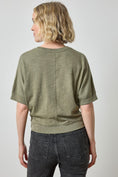 Load image into Gallery viewer, Rib Trim Short Sleeve Tee- Matcha

