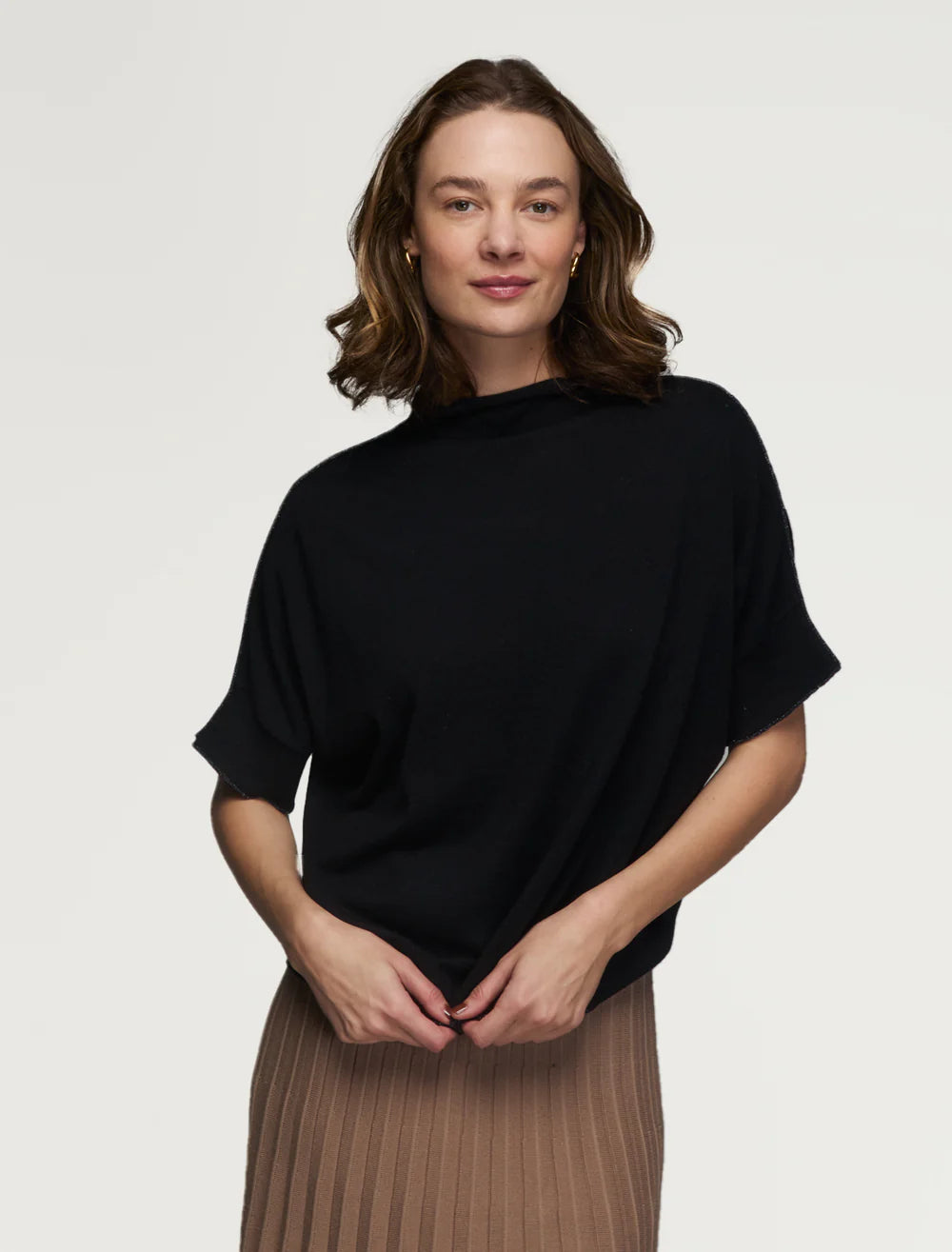 Fawn Mock Top- Black