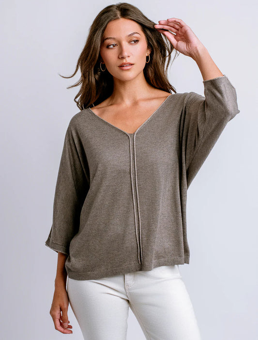 Fawn Top- Heather Brown