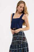 Load image into Gallery viewer, The Shelly Ponte Top- Navy
