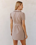 Load image into Gallery viewer, Short Sleeve Puritan Collar Dress- Soft Dune
