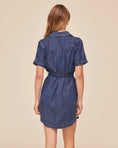 Load image into Gallery viewer, Utility Shirt Dress- Horizon Blue Wash
