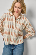 Load image into Gallery viewer, Ikat Dolman Button Down- Carob Ikat
