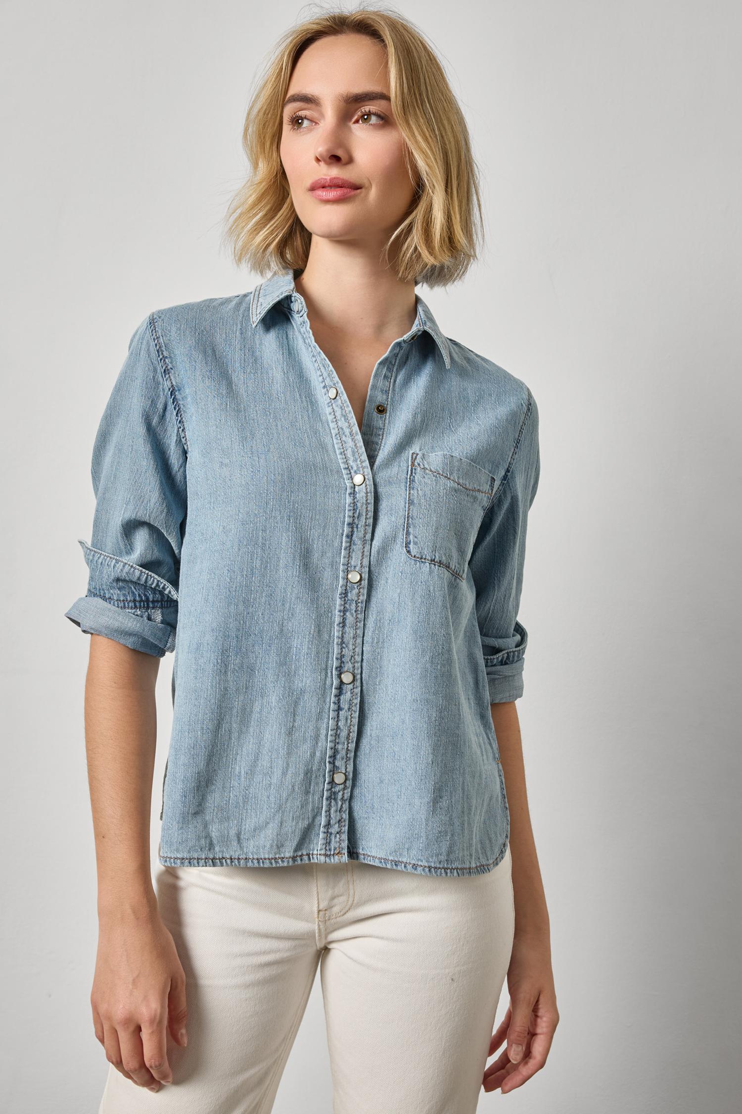 Denim Button Down- Blue Wash