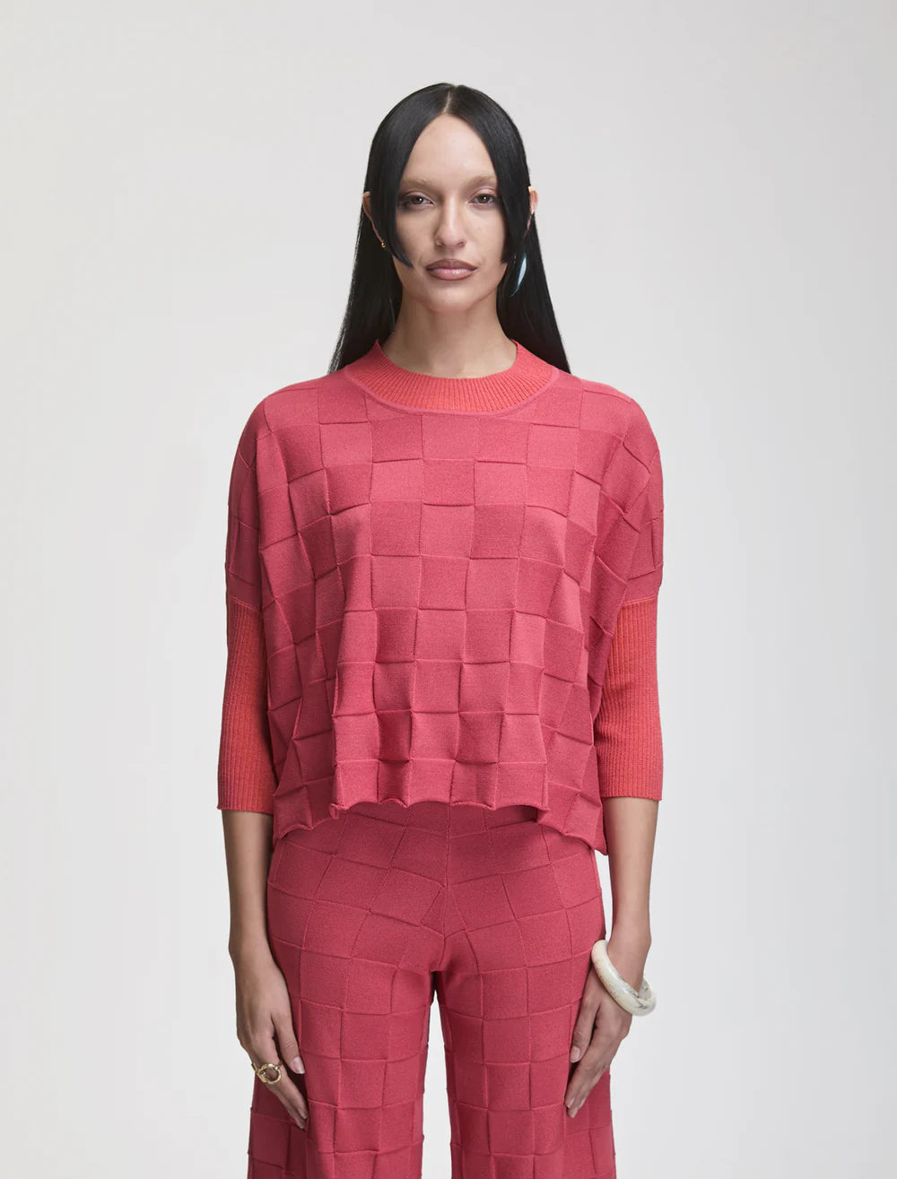 Chessa “Aja” Top- Coral Red O/S