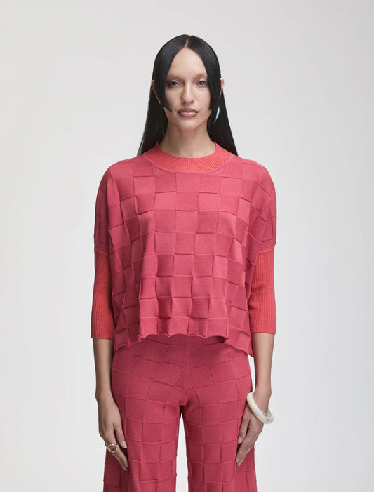 Chessa “Aja” Top- Coral Red O/S