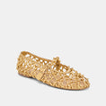 Load image into Gallery viewer, Clair Ballet Flats Gold Woven Leather
