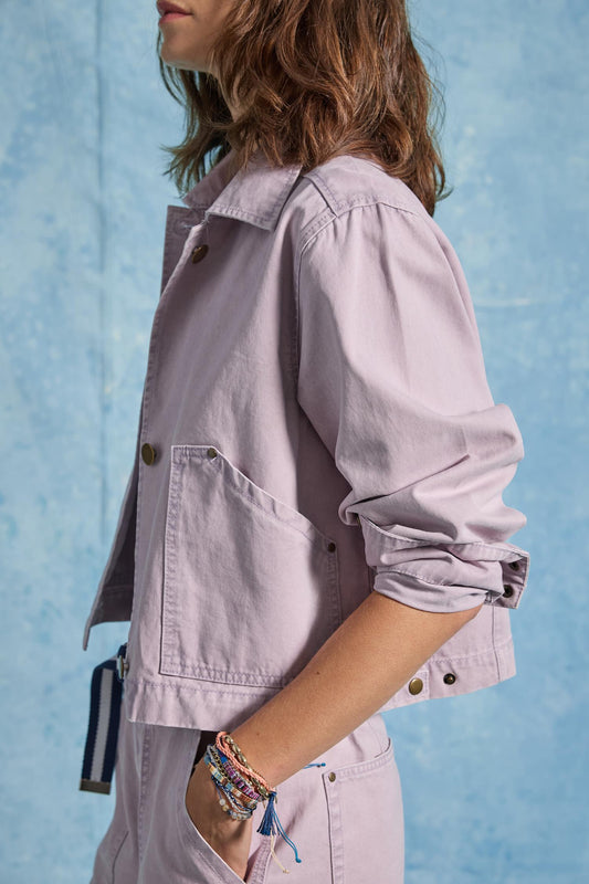 Twill Utility Jacket- Thistle