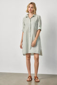 Load image into Gallery viewer, Striped Shirt Dress- Pool Stripe
