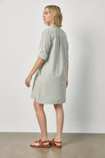 Load image into Gallery viewer, Striped Shirt Dress- Pool Stripe
