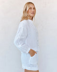 Load image into Gallery viewer, Mandarin Collar Trimmed Button Down
