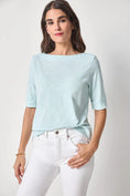 Load image into Gallery viewer, Cuffed Sleeve Boatneck I Seabreeze
