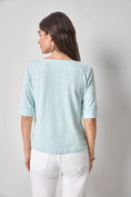 Load image into Gallery viewer, Cuffed Sleeve Boatneck I Seabreeze
