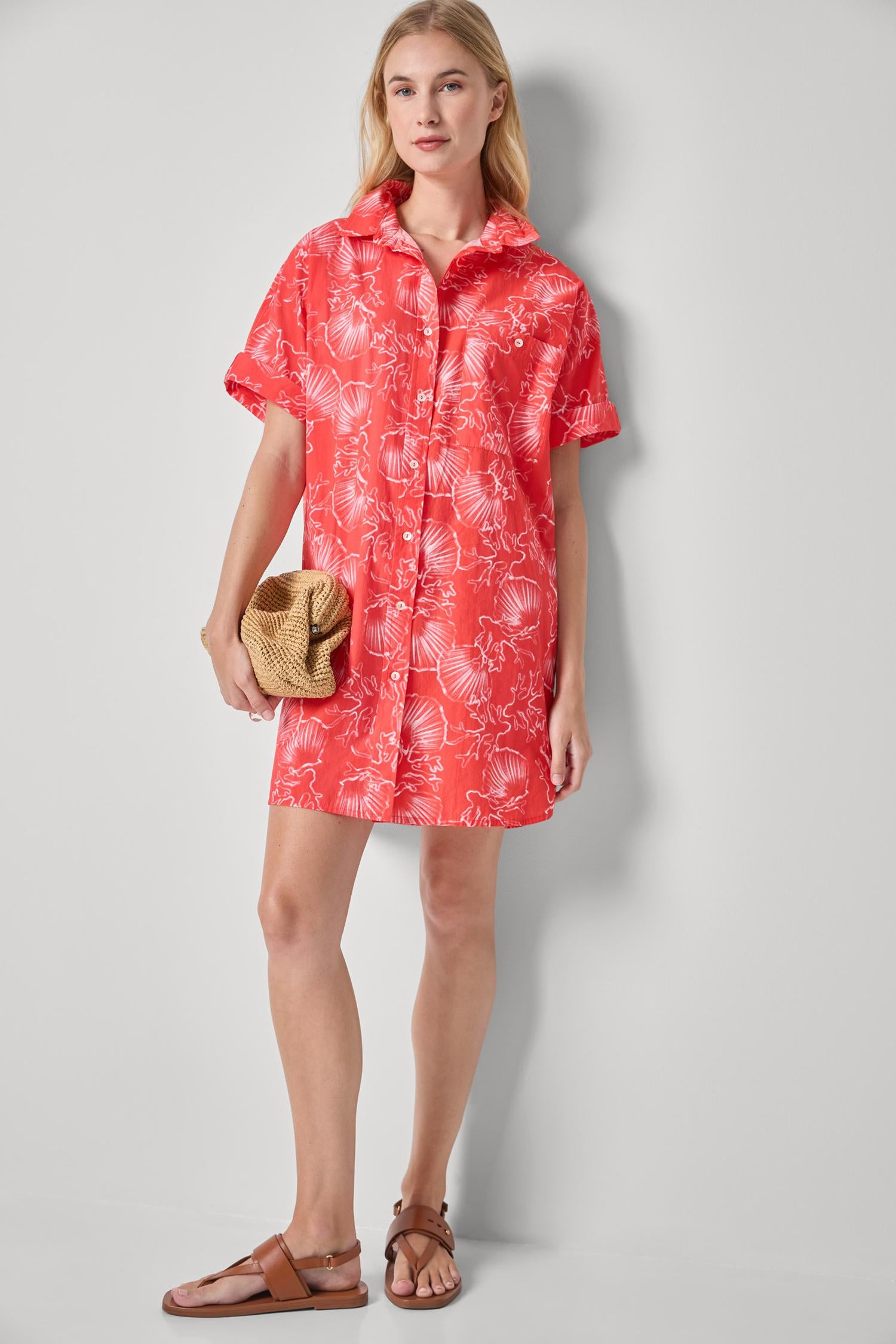 Dolman Poplin Shirt Dress