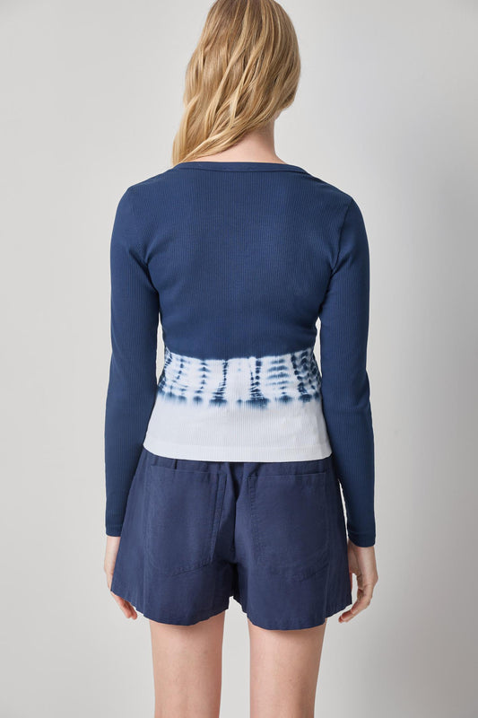 Bamboo Dye V-Neck Cardigan