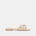 Load image into Gallery viewer, Lizza Beaded Raffia Sandals I Oatmeal
