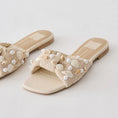Load image into Gallery viewer, Lizza Beaded Raffia Sandals I Oatmeal
