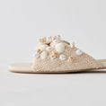Load image into Gallery viewer, Lizza Beaded Raffia Sandals I Oatmeal
