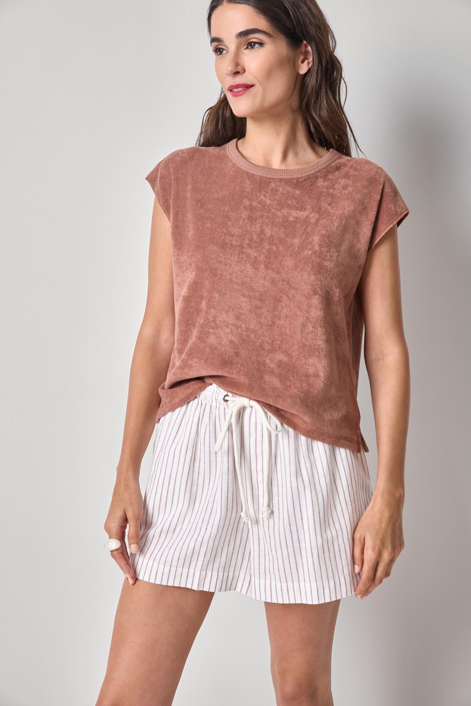Terry Boxy Sleeveless Top I Bark