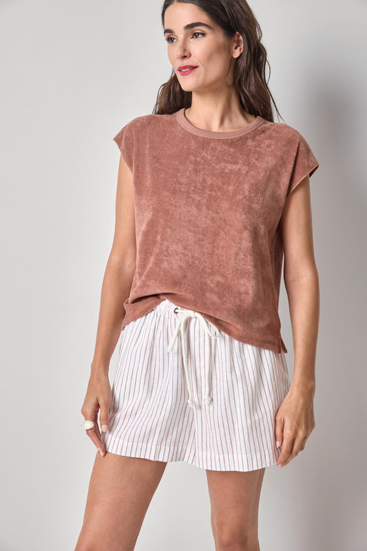Terry Boxy Sleeveless Top I Bark