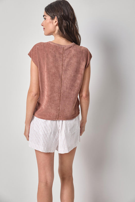 Terry Boxy Sleeveless Top I Bark