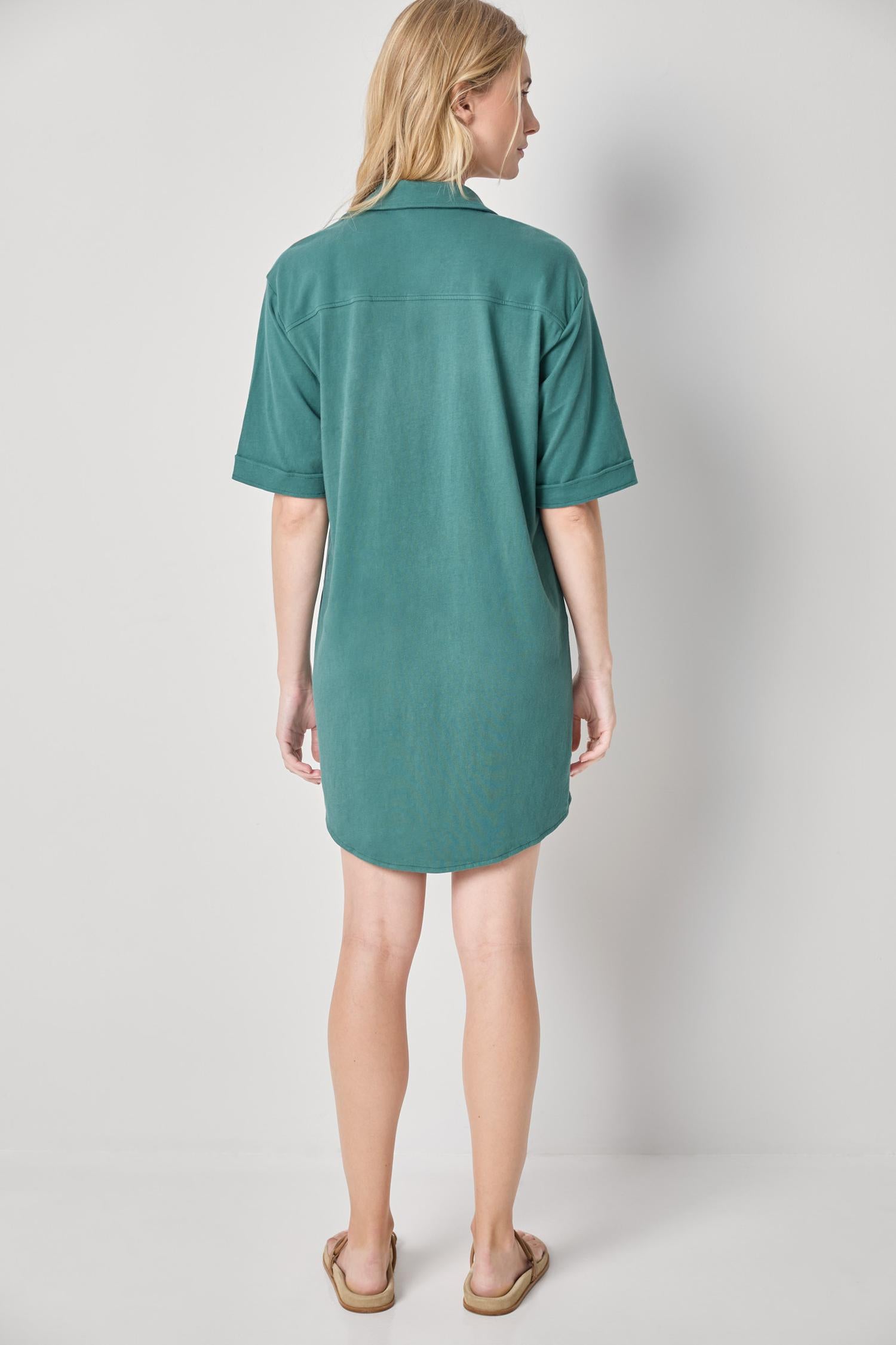 Organic Easy Shirt Dress I Everglade