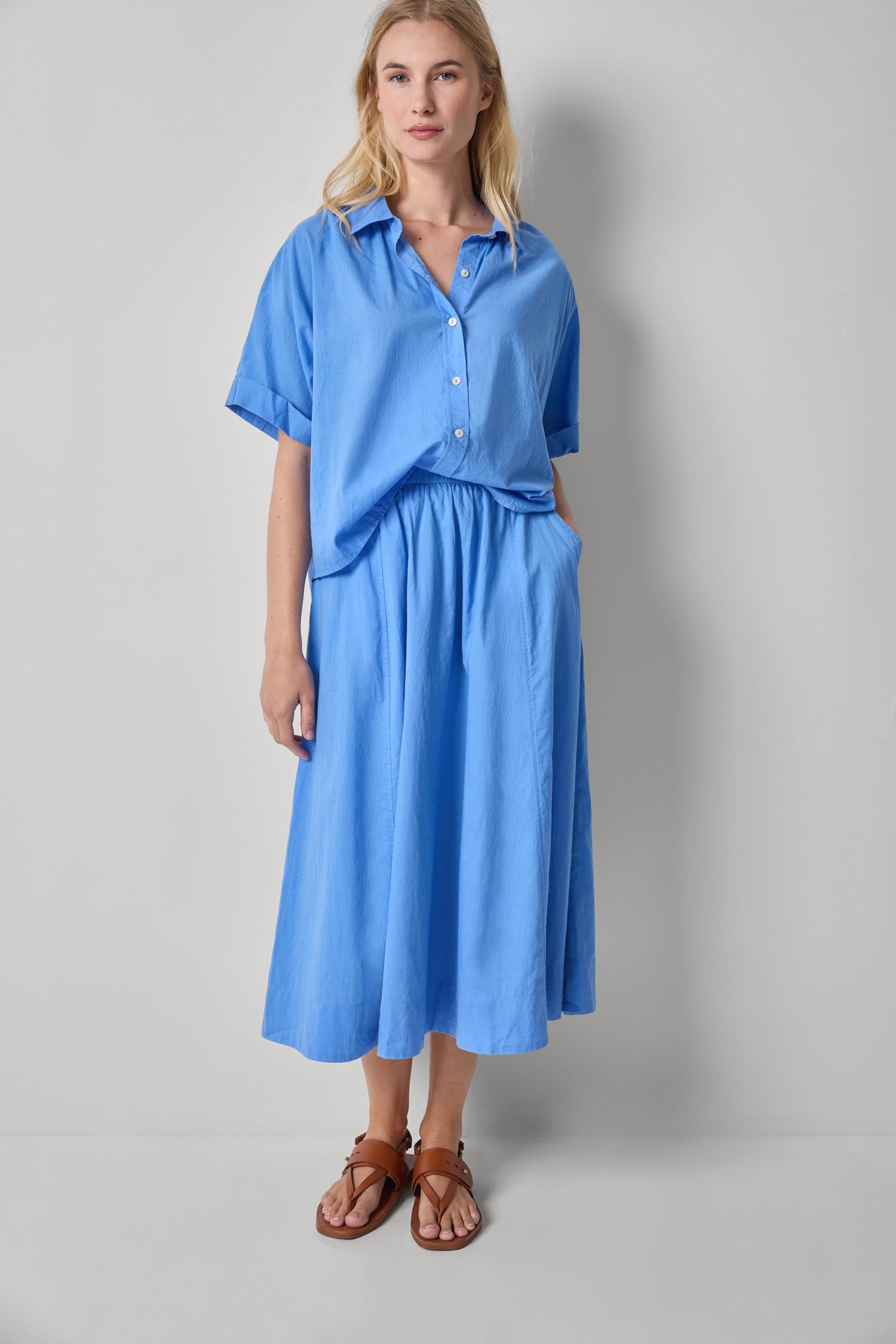 Elbow Sleeve Button Down I Ultramarine