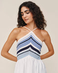 Load image into Gallery viewer, Crochet Mixed Dress- Ocean Blue
