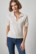 Load image into Gallery viewer, Elbow Sleeve Collard Split Neck
