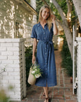 Load image into Gallery viewer, Short Sleeve Midi Shirt Dress
