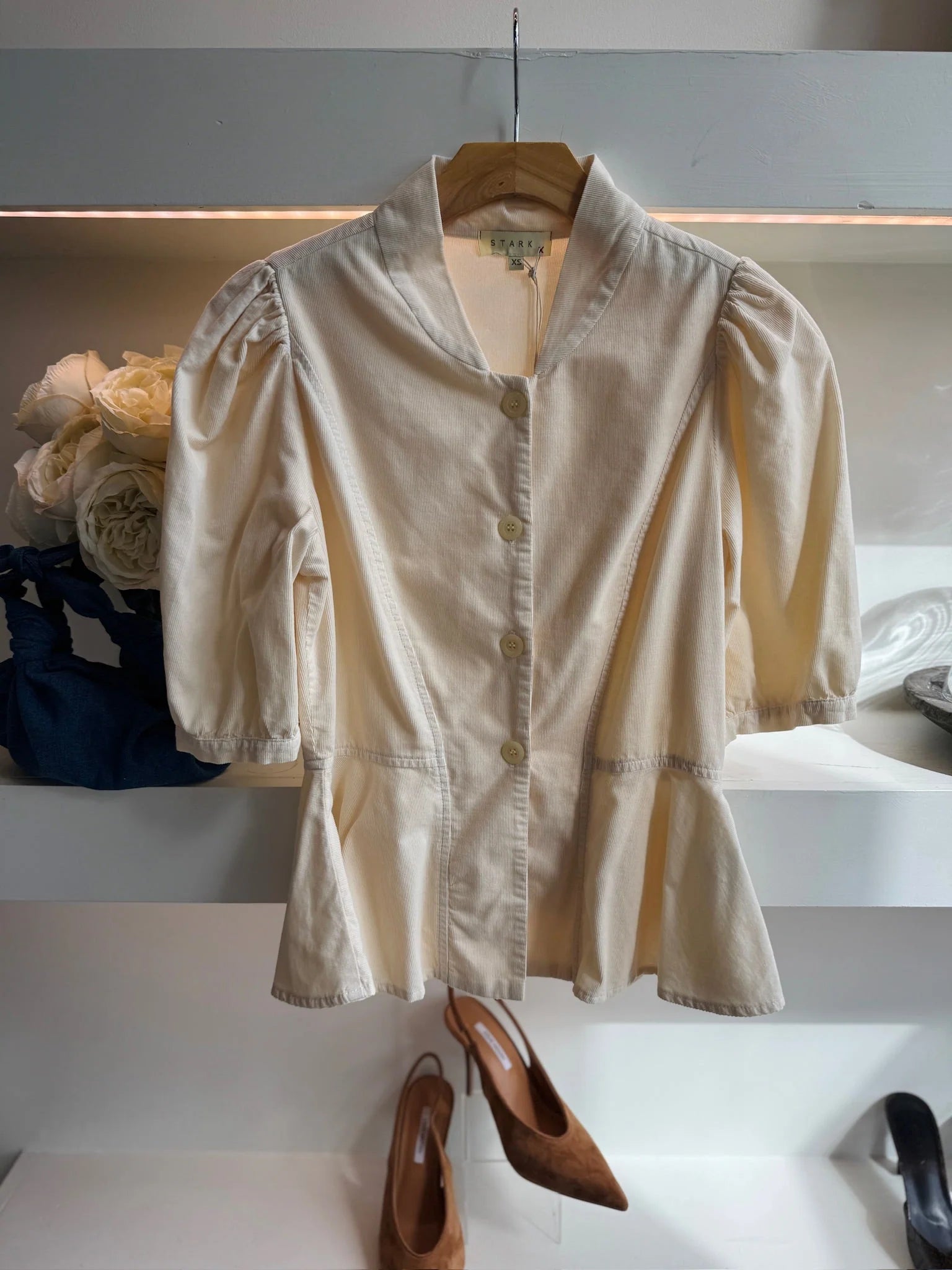 Madeline Cord Top- Oatmeal
