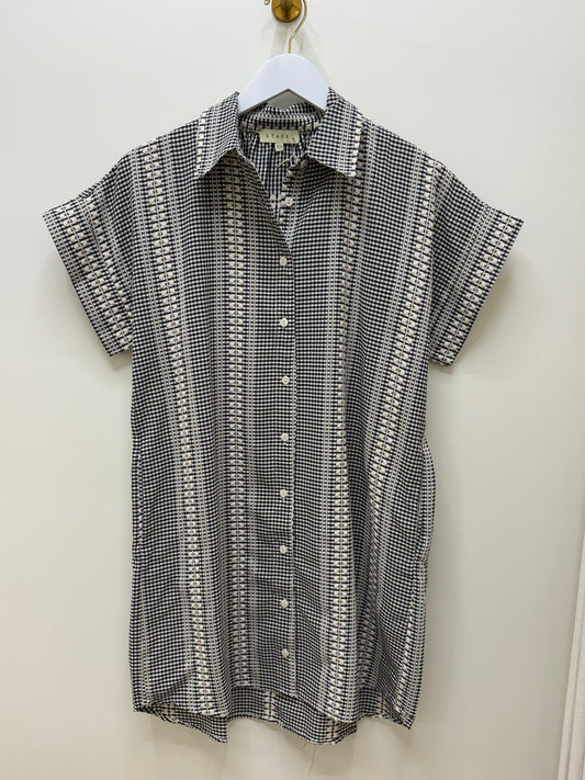 Jillian Dress- Black Stripe