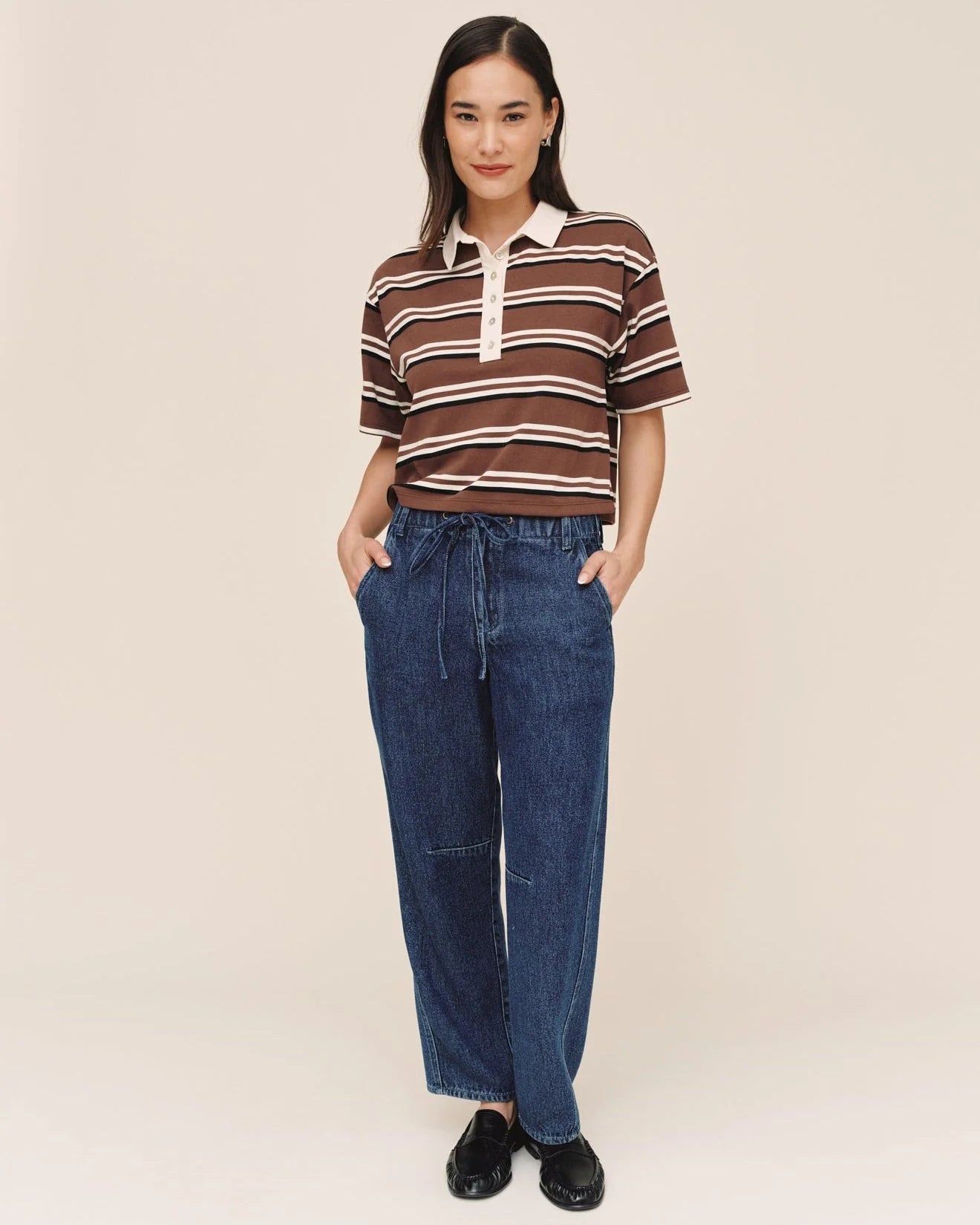 Soft Barrel Pant- Dark Wash